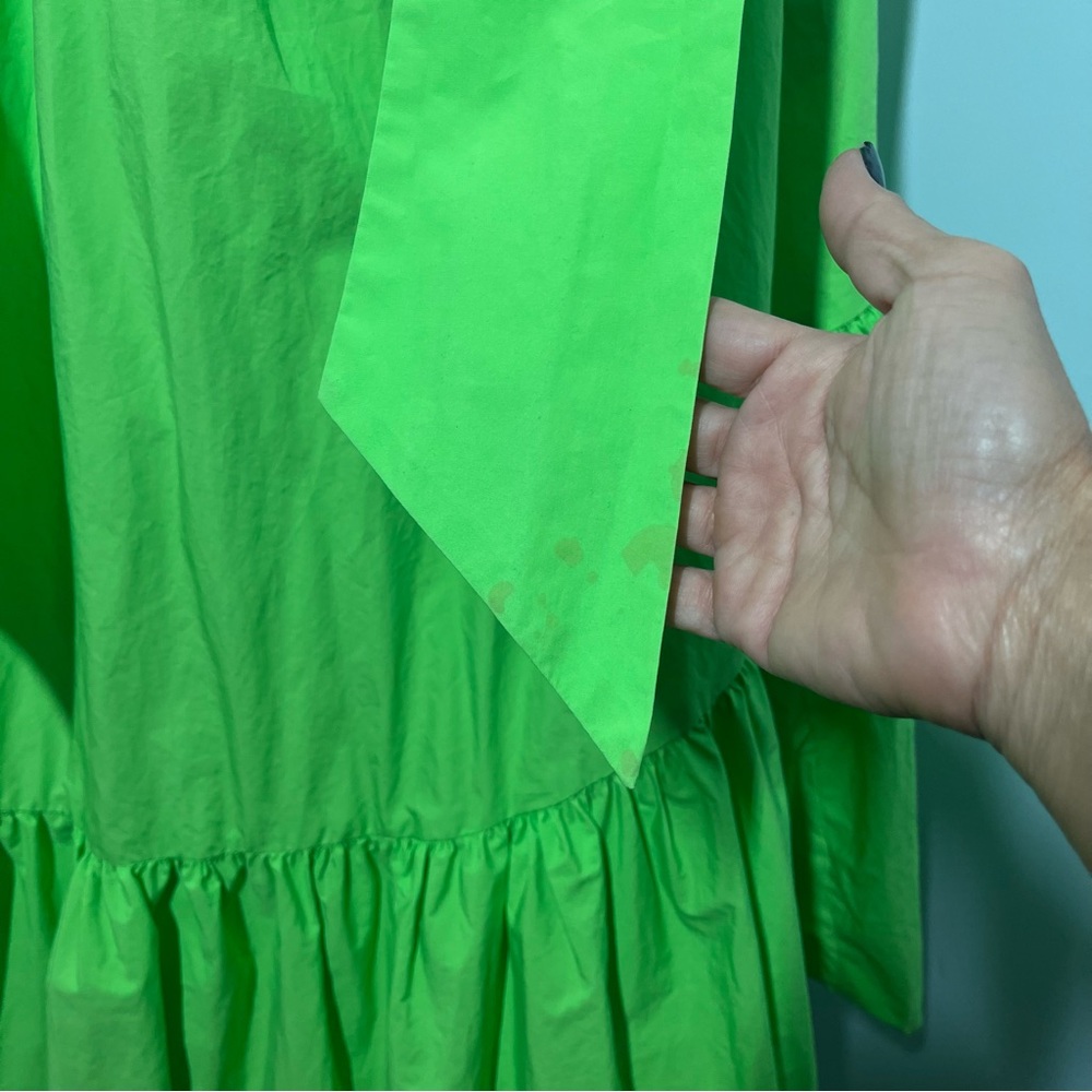 Christopher John Rogers + Target Green Hi-low Dress With Shoulder size XS - Picture 11 of 11